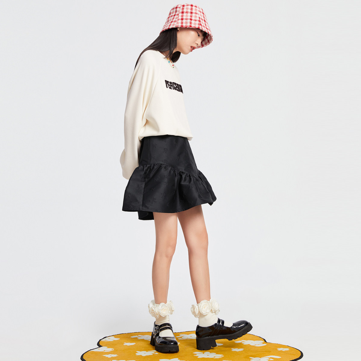 【商场同款】太平鸟2021秋冬新款短裙 太平鸟广仁半身裙