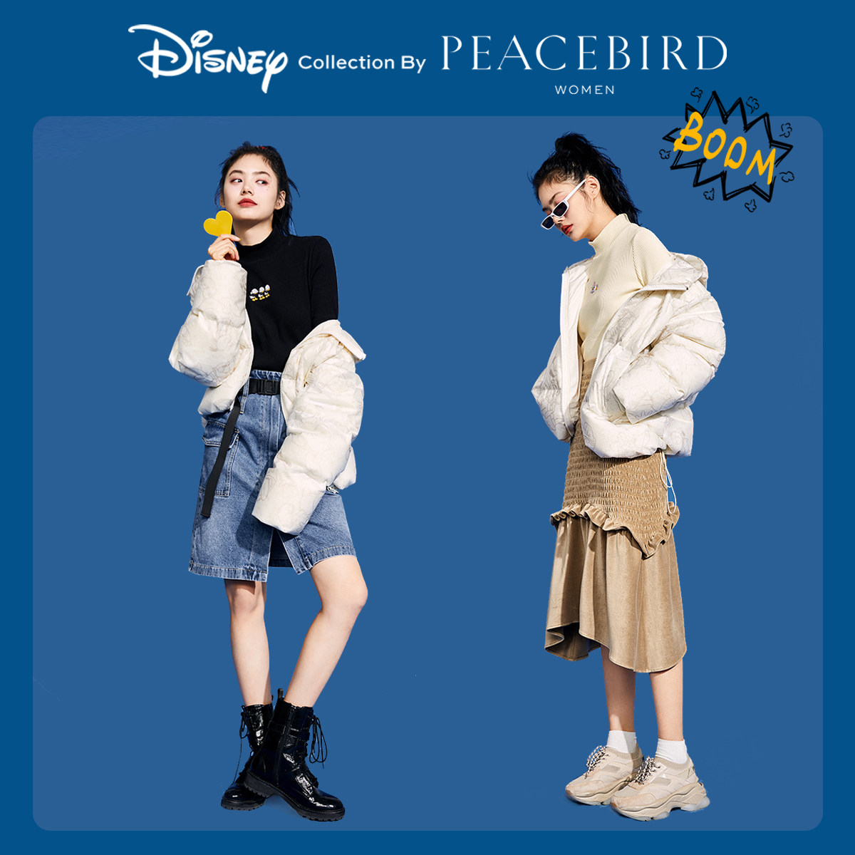 【迪士尼联名】太平鸟短款2019羽绒服 太平鸟羽绒服