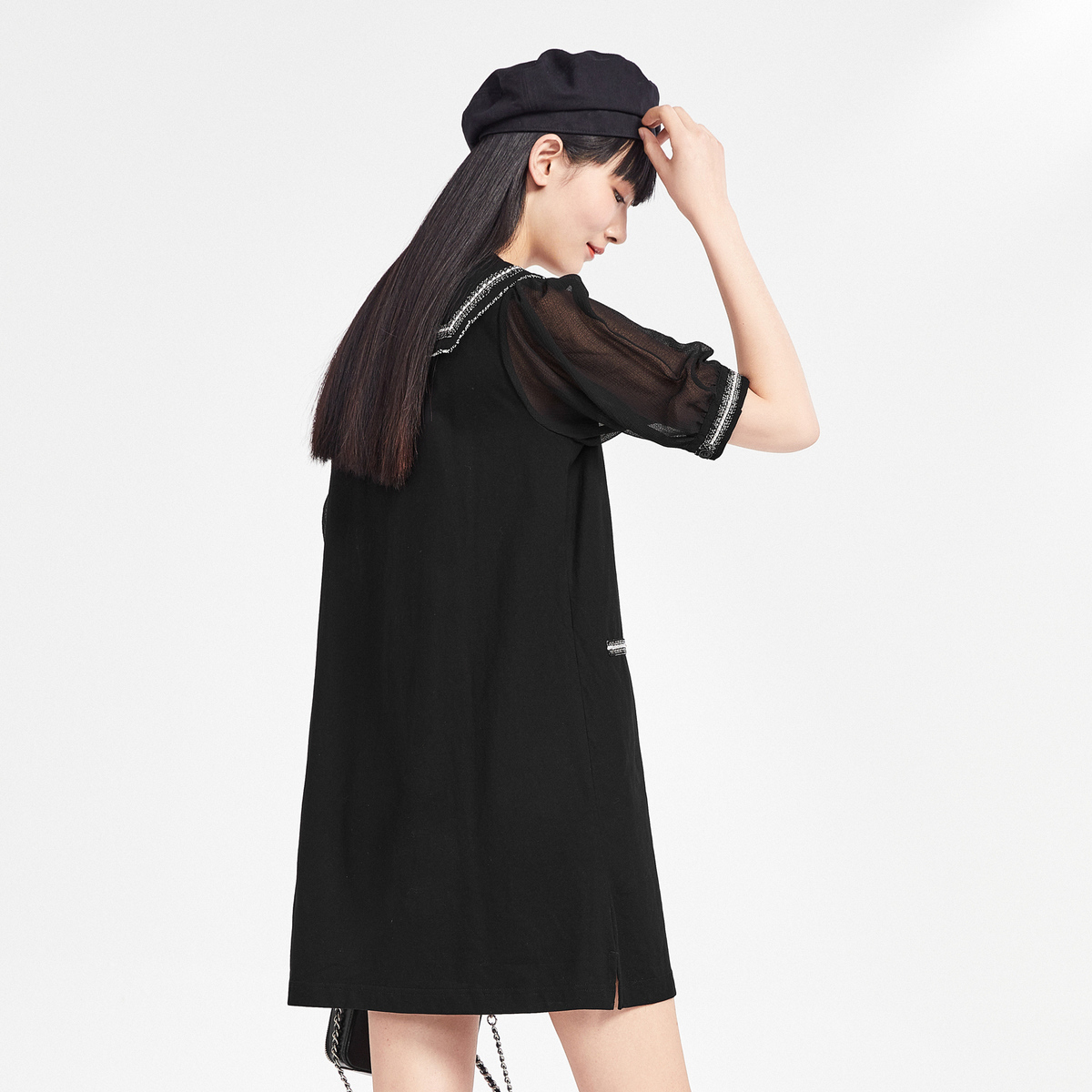 【专柜价499】太平鸟翻领2020连衣裙 太平鸟广仁连衣裙