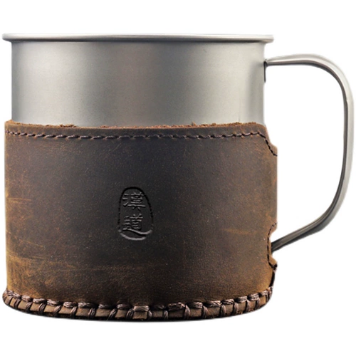 Посуда из нержавеющей стали для кемпинга со стаканом, портативный чехол