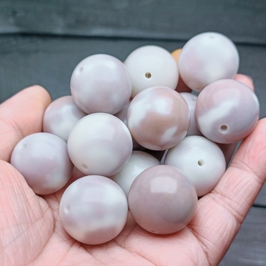 Purely natural white bodhi root large round beads carefully selected