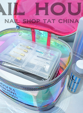 镭射化妆包便携专业美甲工具