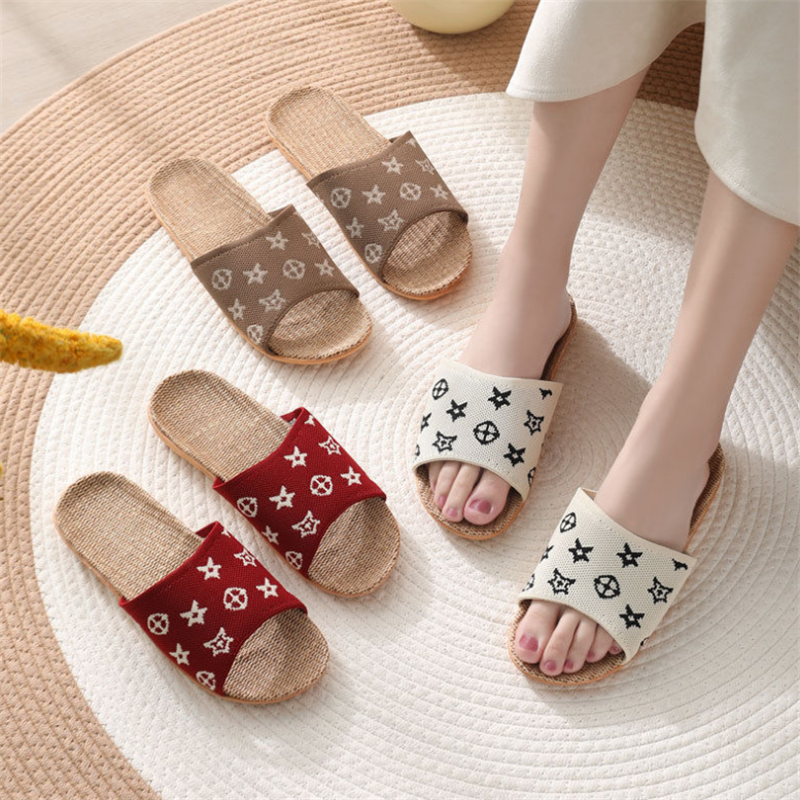 亚麻拖鞋女款秋季大牌居家时尚针织毛线室内地板静音情侣凉拖鞋男,淘宝优惠券,粉丝福利购,淘宝优惠卷