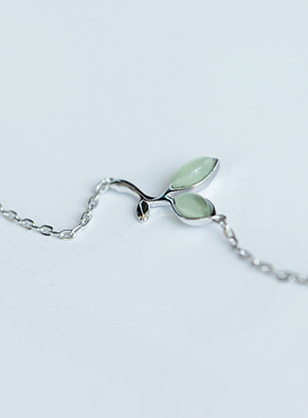 纯银日韩风嫩芽礼物手链