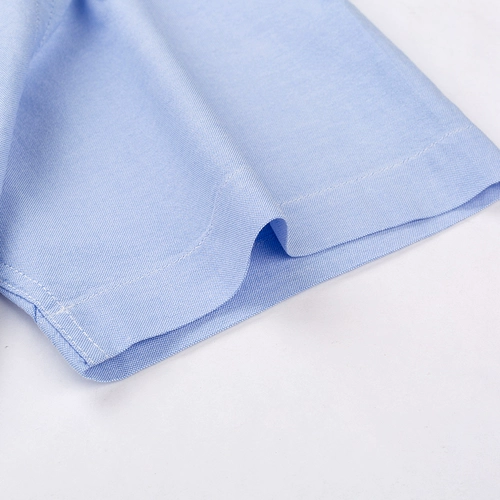 Paul Pure Cotton Shoto -Shorte Rubing Мужская оксфордская вращающаяся летняя деловая делу Средняя и молодая дюйма наполовину наполовину клетчатая тонкая рубашка
