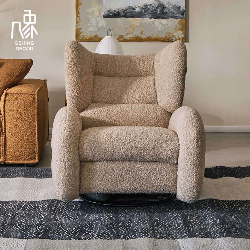 几象噗噗熊复古风奶油摇摇椅电动功能沙发零重力客厅懒人单人沙发,淘宝优惠券,粉丝福利购,淘宝优惠卷