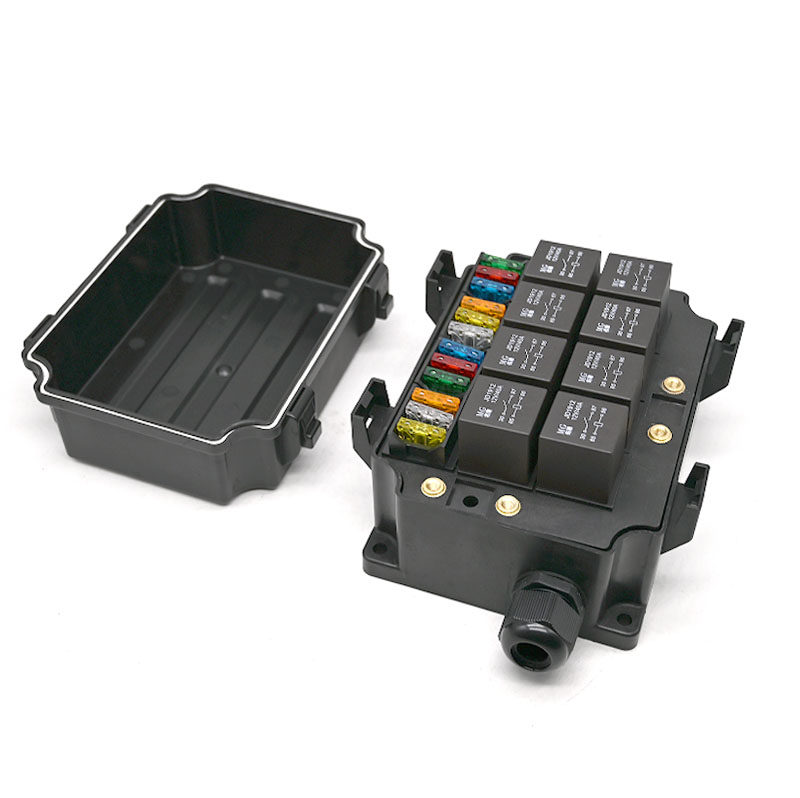 汽车房车改装防水8路继电器控制12V24V40A80A射灯长条灯保险丝盒,淘宝优惠券,粉丝福利购,淘宝优惠卷