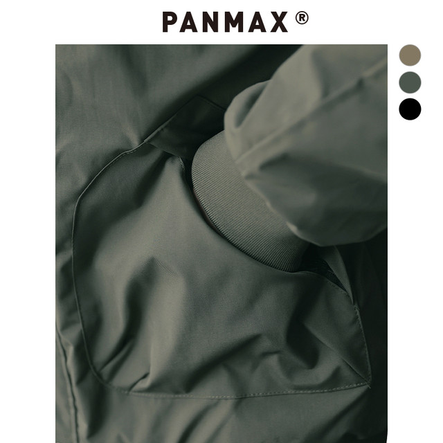 PANMAX trendy brand large size men's clothing 2025 spring new American retro workwear baseball collar flight jacket