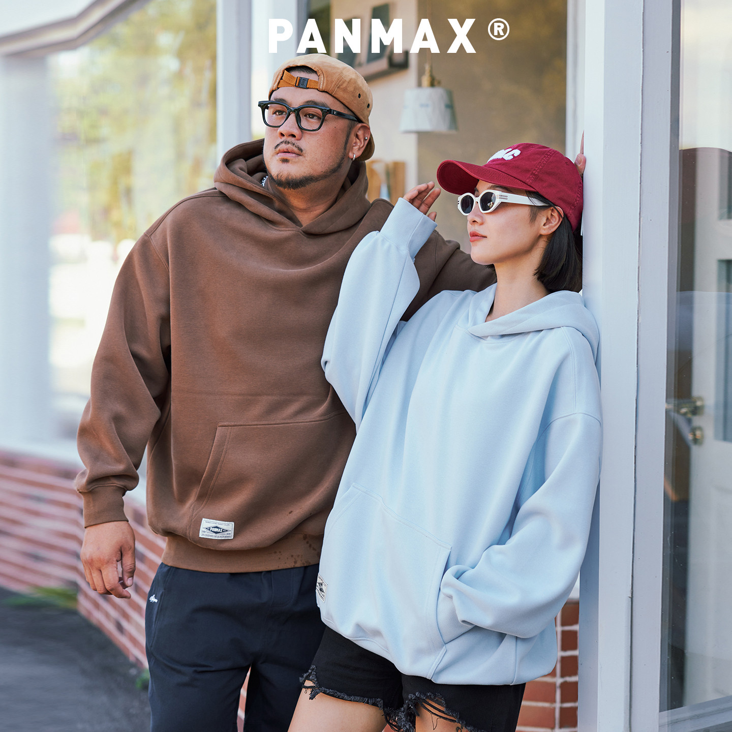 PANMAX潮牌大码男装连帽卫衣重磅复古做旧美式基础帽衫情侣装上衣,淘宝优惠券,粉丝福利购,淘宝优惠卷