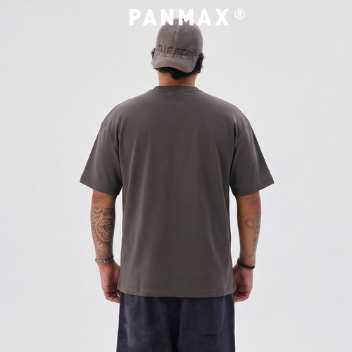 PANMAX潮牌男装春夏短袖空气棉弹力舒适不易褶皱口袋T恤极简设计 - 图2