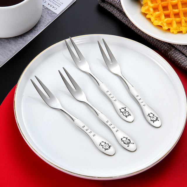 Home cute creative 304 stainless steel fruit fork