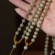Hotan color jade necklace lanyard Aventurine apple bead full bead chain men's and women's jade pendant rope pendant lanyard