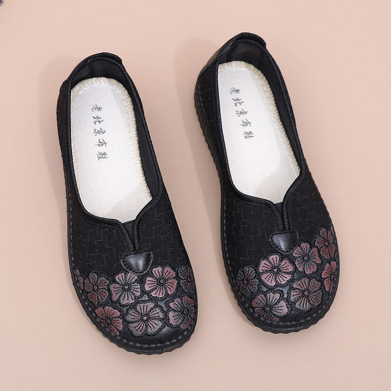 春夏妈妈鞋舒适老北京布鞋女防滑软底老太太鞋2024新款老人奶奶鞋