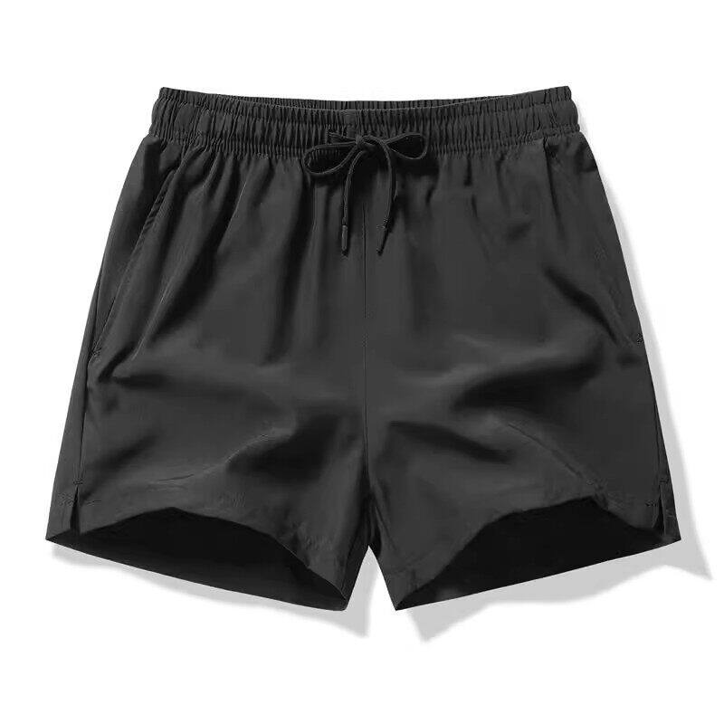 外贸清仓男士短裤夏季运动速干四分裤纯色休闲宽松大裤衩沙滩裤