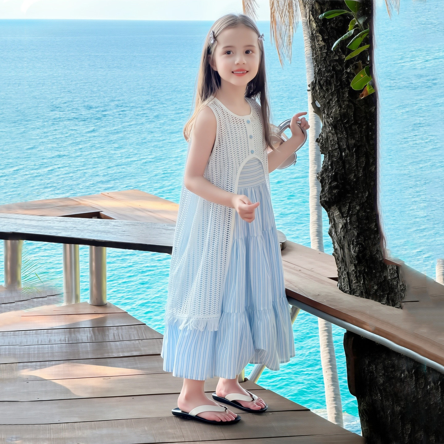 女童连衣裙2025夏季新款儿童洋气吊带裙两件套无袖纯棉母女装裙子,淘宝优惠券,粉丝福利购,淘宝优惠卷