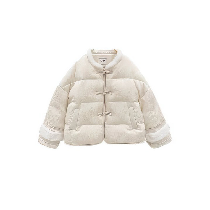 女童羽绒服新中式2025冬季儿童盘扣提花保暖外套国风白鸭绒拜年服,淘宝优惠券,粉丝福利购,淘宝优惠卷