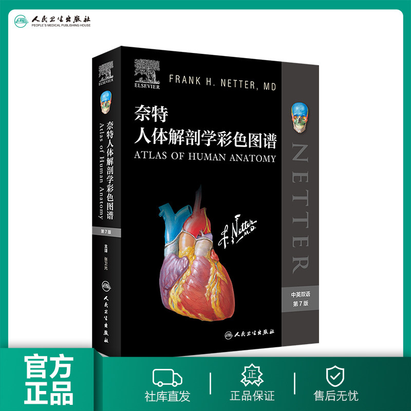 奈特人体解剖学图谱第七版人卫彩色局部耐特系统格氏骨骼结构神经临床基础教材生理外科内科法医解刨解破医学类医学书籍解剖图谱_虎窝淘