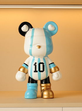 暴力熊手办摆件客厅手绘桌面摆件高级感轻奢高档电视酒柜展示柜