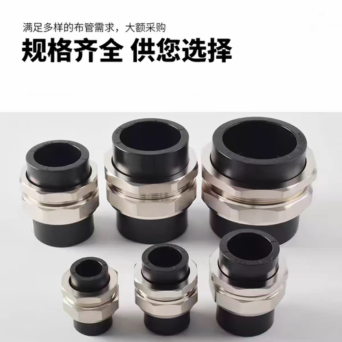 PPR/PE双头热熔201不锈钢活接PPR水管管件20-63灰色绿色双头活接 - 图3