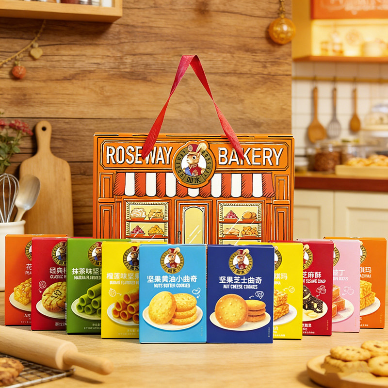 如水糕点礼盒中式点心传统糕点午后时光烘焙屋892g送礼团购春节