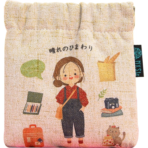 Оригинальный японский шоппер, кошелек, маленькая сумка через плечо, милые монеты, из хлопка и льна