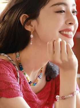 925纯银琉璃花串珠项链