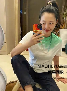 陶软珍珠拼接项链毛衣链个性潮人