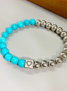 花儿与少年绿松石不掉色手链气质