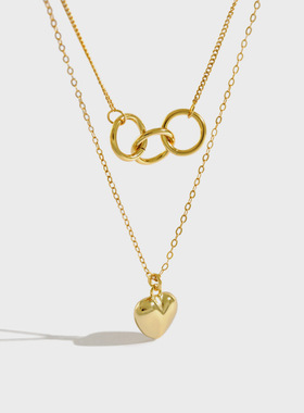 通体925纯银双层颈链高级轻奢