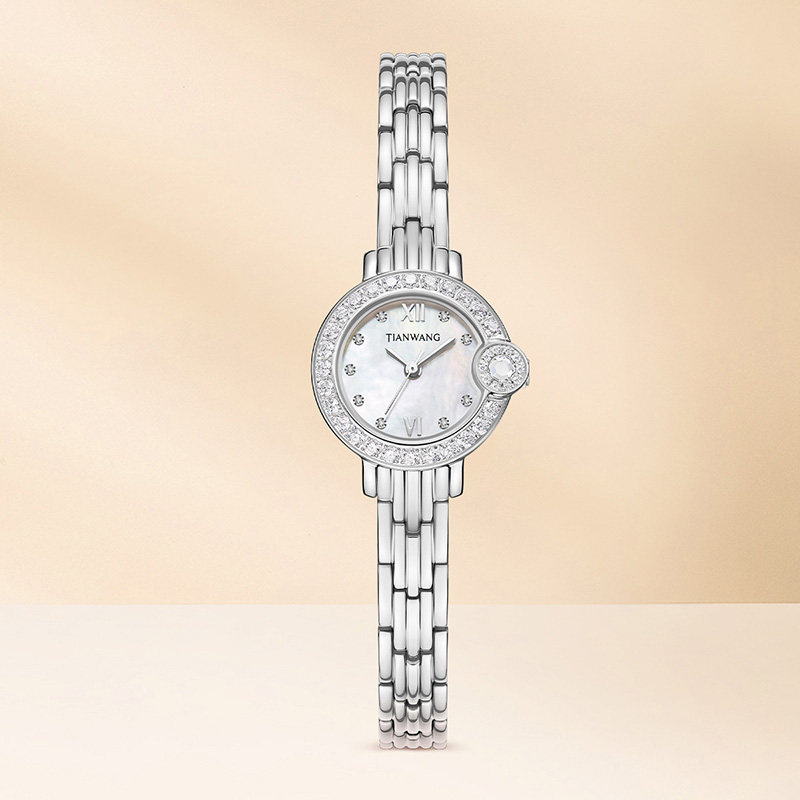 天王23mm小表盘奢华满天星小众女表 天王国产腕表