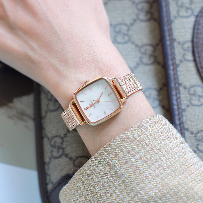 天王珍珠母贝小方表31235小表盘 天王国产腕表