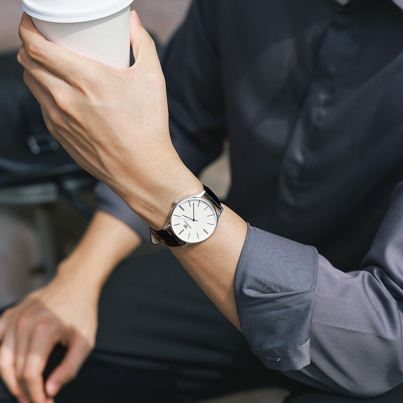 Tianwang Water Corrugated Genuine Leather Business Quartz Watch Men's Model 31331 Practical Gift for Dad on Father's Day