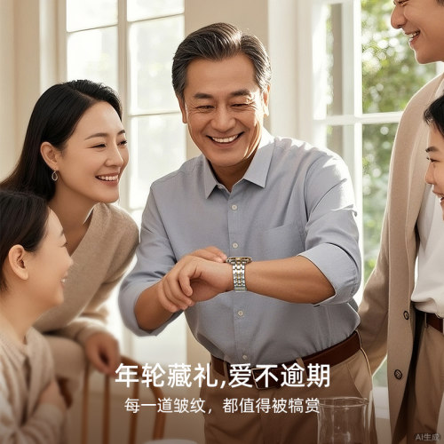 天王表商务双日历自动机械表男士手表大表盘男表5732送爸爸礼物 - 图1