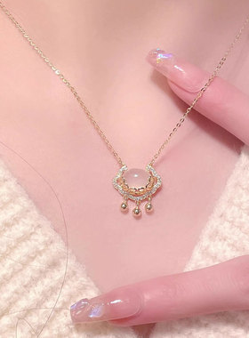 平安锁项链女款平安锁吊坠