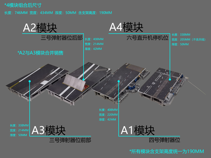 08号机库1/72尼米兹航空母舰甲板A模块成品模型1：72航母甲板模型 - 图2