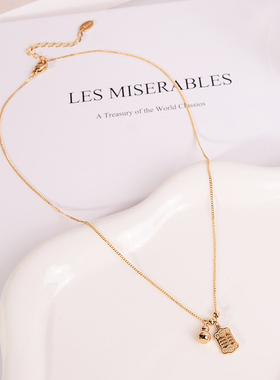 钛钢项链 mini小算盘葫芦项链女精致小巧锁骨链高级感百搭不褪色