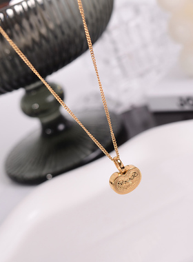 钛钢小元宝福字项链女高级感轻奢