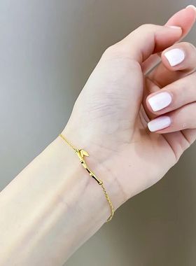 钛钢手链 节节高升~百搭竹节手链女小众设计轻奢精致手饰品不褪色