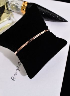 非金属布艺手镯 欧美百搭时尚手镯女气质手环钨钢镯子不掉色饰品