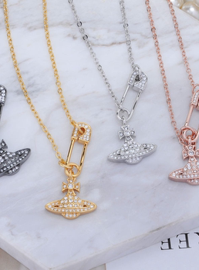 西太后同款薇薇安土星满钻项链