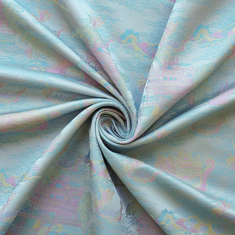 【五彩龙宫】国风马甲宋锦提花面料春秋箱包重工唐装色织时装布料,淘宝优惠券,粉丝福利购,淘宝优惠卷