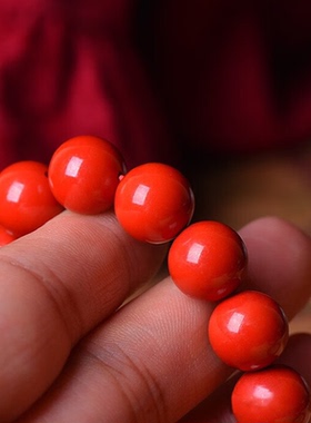 适用天然朱砂手串高含量正品红砂手链男女款红色辰砂本命平安转运