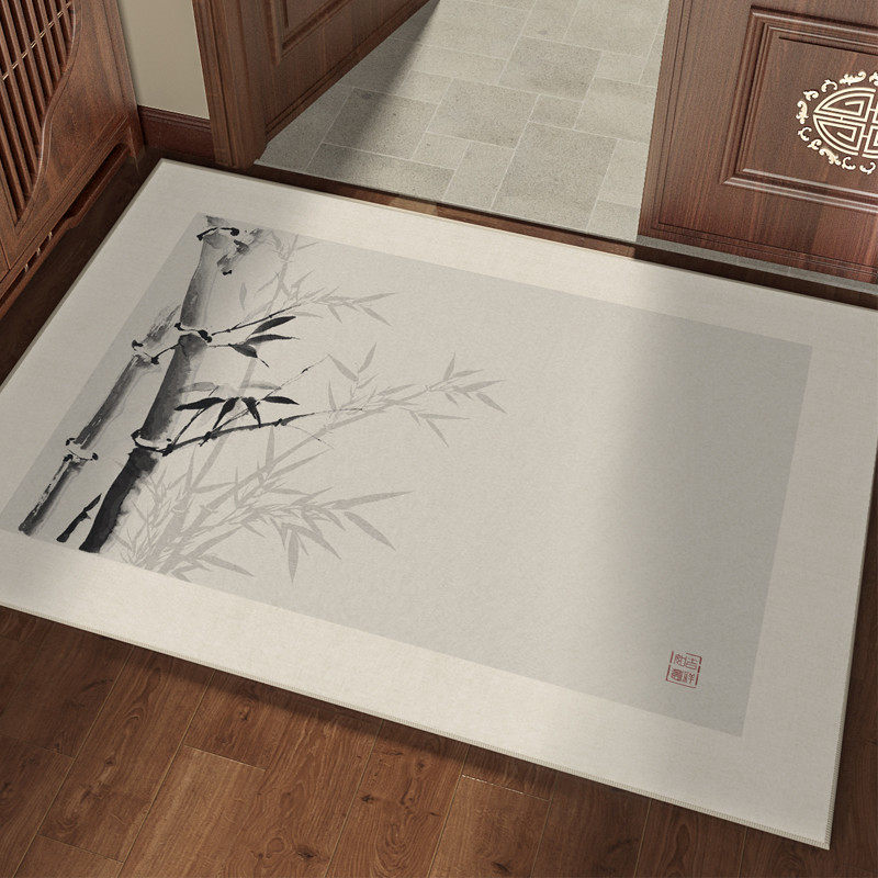 新中式地垫入户门垫耐脏防滑垫子国风竹子入户门地垫门厅玄关地毯,淘宝优惠券,粉丝福利购,淘宝优惠卷