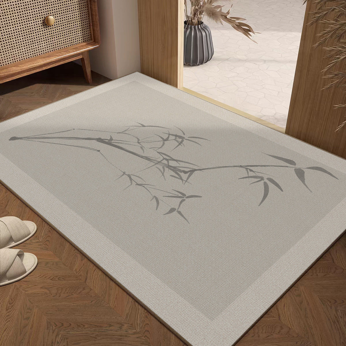 新中式地垫入户门垫耐脏防滑垫子国风竹子入户门地垫门厅玄关地毯,淘宝优惠券,粉丝福利购,淘宝优惠卷