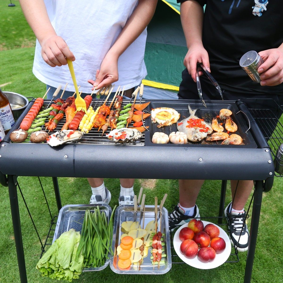 烧烤炉家用烧烤架子户外碳烤炉子户外烧烤炉便携式野外烤肉烤加厚,淘宝优惠券,粉丝福利购,淘宝优惠卷