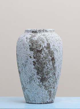 桌面土化羽怀旧复古干花景德镇客厅书房酒店家居装饰陶瓷花瓶