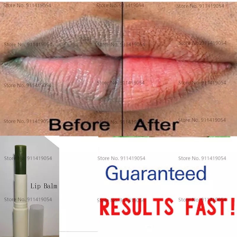 African Natural Green Plant Remove Dark Lips Treatment balm - 图0