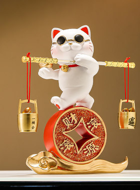 潮酷墨镜招财猫进入斗金财源滚滚