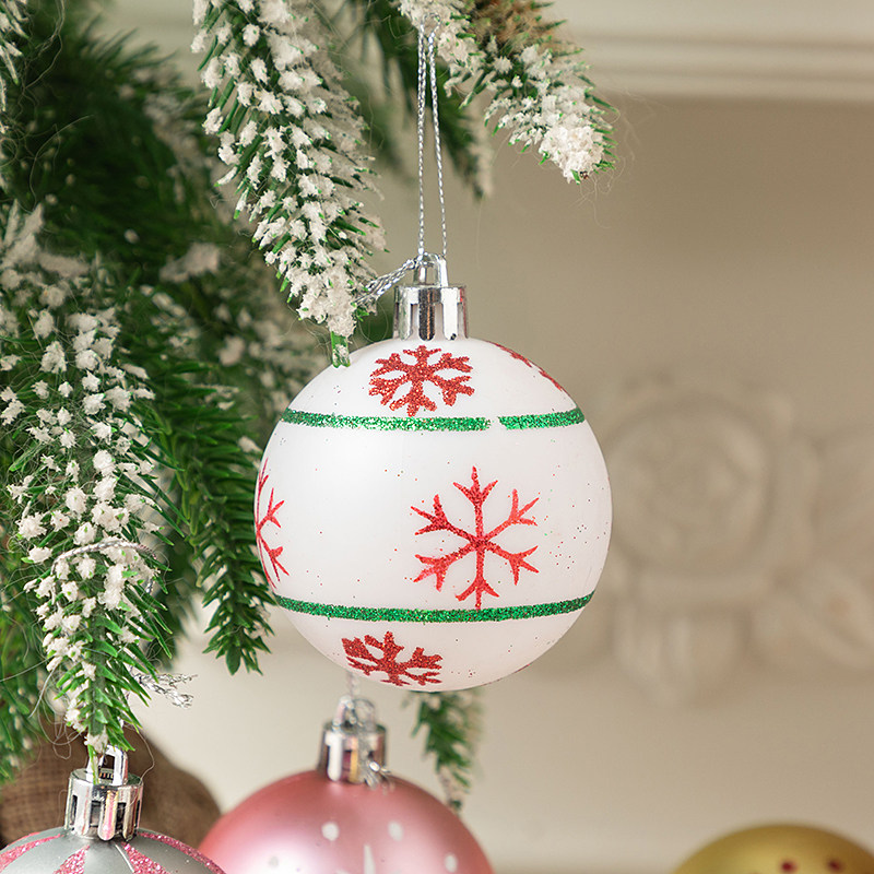 圣诞节装饰品圣诞球多多包盒装圣诞树挂件珠光磨砂彩绘球场景布置,淘宝优惠券,粉丝福利购,淘宝优惠卷