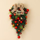 Christmas decorations wreath cane scene arrangement